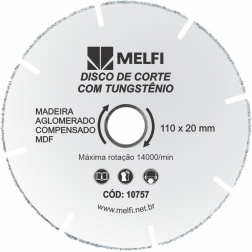 DISCO CORTE MAD TUNGSTENIO 110MM MELFI
