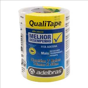 FITA DUREX TRANSP 18X50 ADELBRAS