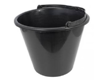 BALDE PLASTICO 12LT METASUL PRETO