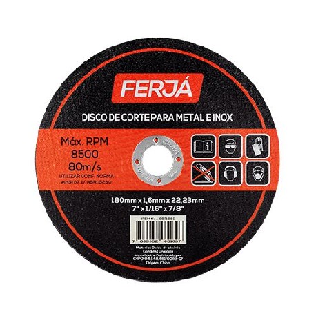 DISCO CORTE INOX 7 X 1,6 X 7/8 FERJA