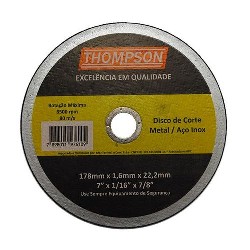 DISCO CORTE INOX 7 X 1,6 X 7/8 THOMPSON