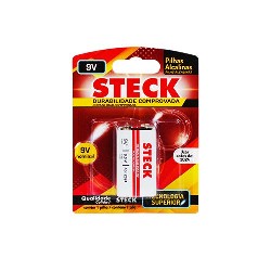 PILHA ALC BATERIA 9V STECK