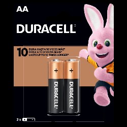 PILHA ALC PEQUENA AA C/2 DURACELL