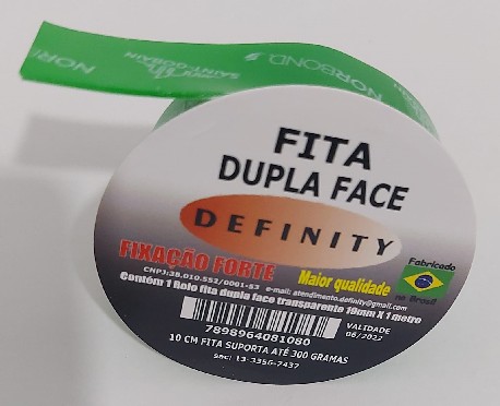 FITA DUPLA FACE ACR 12MM X 1M DEFINITY