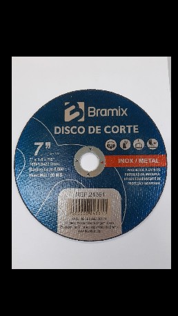 DISCO CORTE INOX 7 X 1,9 X 22 BRAMIX