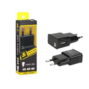 CARREGADOR USB-A PAREDE 05V 2.1A PT*