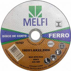 DISCO CORTE INOX 180X1,6X22 MELFI