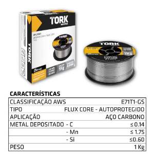 ARAME SOLDA MIG 1KG 0,8MM CARRETEL TORK