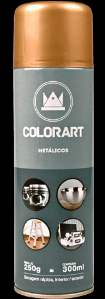 SPRAY METALICA 300ML OURO ROSE COLORART*