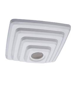 PLAFON QUADRADO PRIRAMIDE BRANCO ROPER