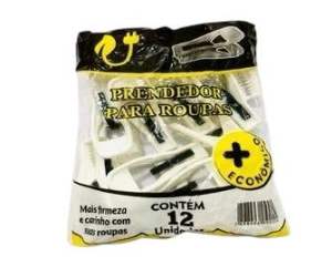 PRENDEDOR DE ROUPA PVC C/12