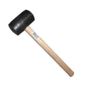 MARTELO BORRACHA PRETO 40CM