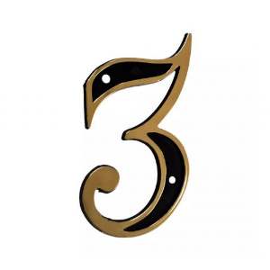 NUMERO P/RES COLONIAL DOURADA 3