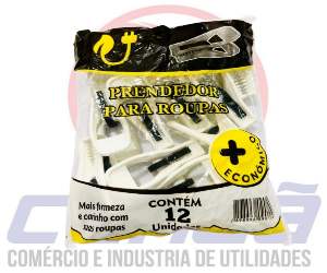PRENDEDOR DE ROUPA PVC C/12