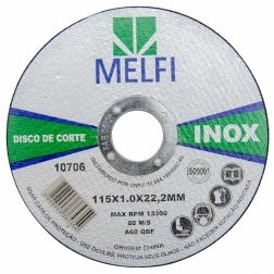 DISCO CORTE INOX 115 X 1 X 22 MELFI