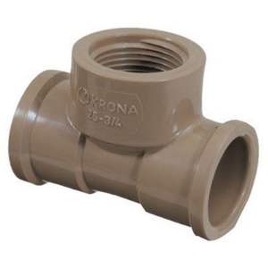 TEE LLR MARROM 25MM X 3/4 KRONA